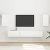 Image de vidaXL Ensemble meuble TV 3 pcs Blanc brillant Bois d'ingÃ©nierie