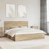 Image de vidaXL Cadre de lit avec tÃªte de lit Sonoma 180 x 200 cm Pin massif