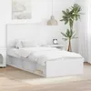 Image de vidaXL Cadre de lit avec tÃªte de lit Blanc 90 x 190 cm Pin massif