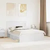 Image de vidaXL Cadre de lit avec tÃªte de lit Blanc 160 x 200 cm Pin massif