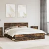 Image de vidaXL Cadre de lit ChÃªne fumÃ© 180 x 200 cm Pin massif