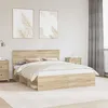 Image de vidaXL Cadre de lit avec tÃªte de lit Sonoma 160 x 200 cm Pin massif