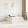 Image de vidaXL Cadre de lit avec tÃªte de lit Blanc 120 x 200 cm Pin massif