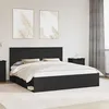 Image de vidaXL Cadre de lit avec tÃªte de lit Noir 180 x 200 cm Pin massif