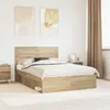 Image de vidaXL Cadre de lit avec tÃªte de lit Sonoma 160 x 200 cm Pin massif