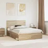 Image de vidaXL Cadre de lit avec tÃªte de lit Sonoma 160 x 200 cm Pin massif