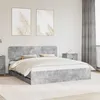 Image de vidaXL Cadre de lit Gris bÃ©ton 180 x 200 cm Bois IngÃ©nierie