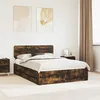 Image de vidaXL Cadre de lit ChÃªne fumÃ© 140 x 190 cm Bois IngÃ©nierie