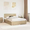 Image de vidaXL Cadre de lit ChÃªne Sonoma 140 x 190 cm Bois d'ingÃ©nierie