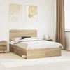 Image de vidaXL Cadre de lit avec tÃªte de lit Sonoma 140 x 190 cm Pin massif