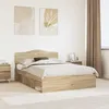 Image de vidaXL Cadre de lit avec tÃªte de lit Sonoma 140 x 190 cm Pin massif