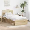 Image de vidaXL Cadre de lit avec tÃªte de lit Sonoma 90 x 190 cm Pin massif