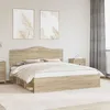 Image de vidaXL Cadre de lit avec tÃªte de lit Sonoma 180 x 200 cm Pin massif