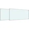 Image de vidaXL Protection de cuisine 2 pcs Blanc 100 x 50 cm verre trempÃ©