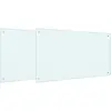 Image de vidaXL Protection de cuisine 2 pcs Blanc 100 x 60 cm verre trempÃ©