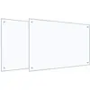 Image de vidaXL Protection de cuisine 2 pcs Transparent 90 x 60 cm verre trempÃ©