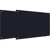 Image de vidaXL Protection de cuisine 2 pcs Noir 90 x 60 cm verre trempÃ©