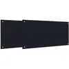 Image de vidaXL Protection de cuisine 2 pcs Noir 100 x 50 cm verre trempÃ©
