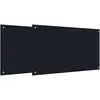 Image de vidaXL Protection de cuisine 2 pcs Noir 100 x 60 cm verre trempÃ©
