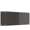 Image de vidaXL Protection de cuisine 2 pcs Gris foncÃ© 90 x 40 cm verre trempÃ©