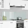 Image de vidaXL Protection de cuisine Blanc 90 x 50 x 0.8 cm verre trempÃ©