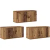 Image de vidaXL Ensemble de meuble TV mural 3 pcs Bois Ancien 80 x 34,5 x 40 cm