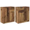 Image de vidaXL Buffets 2 pcs Bois Ancien 60 x 30 x 70 cm Bois d'ingÃ©nierie