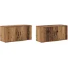 Image de vidaXL Ensemble de meuble TV mural 2 pcs Bois Ancien 80 x 34,5 x 40 cm
