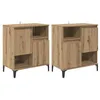 Image de Vidaxl Buffets 2 Pcs ChÃªne Artisanal 60 X 35 X 70 Cm Bois D'ingÃ©nierie