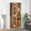 Image de vidaXL Haut Armoire Bois Ancien 69,5 x 34 x 180 cm Bois d'ingÃ©nierie