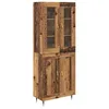Image de vidaXL Haut Armoire Montage mural 2 pcs Bois ancien 69,5 x 34 x 180 cm