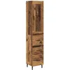 Image de vidaXL Haut Armoire Bois Ancien 34,5 x 34 x 180 cm Bois d'ingÃ©nierie