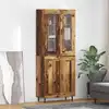 Image de vidaXL Haut Armoire 2 pcs Bois Ancien Bois AgglomÃ©rÃ© et Verre