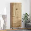 Image de vidaXL Haut Armoire avec tiroir ChÃªne artisanal 69,5 x 34 x 180 cm