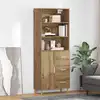 Image de vidaXL Haut Armoire avec tiroir ChÃªne artisanal 69,5 x 32,5 x 180 cm