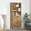 Image de vidaXL Haut Armoire avec tiroir ChÃªne artisanal 69,5 x 34 x 180 cm