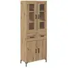 Image de vidaXL Haut Armoire 2 pcs ChÃªne artisanal 69,5 x 34 x 180 cm