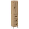 Image de vidaXL Haut Armoire avec tiroir ChÃªne artisanal 34,5 x 34 x 180 cm