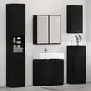 Image de vidaXL Ensemble de mobilier de salle de bain 5 pcs ChÃªne noir