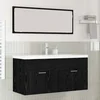 Image de vidaXL Cabinet de salle de bain ChÃªne noir 100 x 38,5 x 46 cm