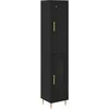 Image de vidaXL Haut Armoire ChÃªne noir 34,5 x 34 x 180 cm Bois d'ingÃ©nierie