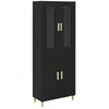 Image de vidaXL Haut Armoire Montage mural 2 pcs ChÃªne noir Bois d'ingÃ©nierie