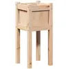 Image de vidaXL Cache-pot de jardin Nature 31 x 31 x 70 cm Bois de pin massif