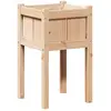 Image de vidaXL Cache-pot de jardin Nature 40 x 40 x 70 cm Bois de pin massif