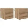 Image de vidaXL Meuble TV ChÃªne artisanal 30,5 x 30 x 30 cm Bois d'ingÃ©nierie