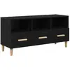 Image de vidaXL Meuble TV ChÃªne noir 102 x 35,5 x 50 cm Bois d'ingÃ©nierie