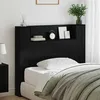 Image de vidaXL Cabinet de TÃªte de Lit ChÃªne noir 120 x 15 x 103.5 cm