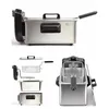 Image de Friteuse Ã©lectrique 3L EN INOX 2000W pour des plats frits et croustillants Cuve en acier inoxydable amovible 4 pieds antidÃ©rapants