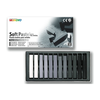 Image de Pastels secs carrés - 12 nuances grises