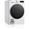Image de LG F4DR6010A0W machine Ã  laver avec sÃ¨che linge Pose libre chargement frontal Blanc D